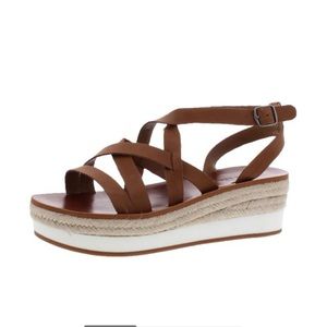 ✨Brand New LUCKY BRAND Jasmei Leather Espadrille Wedge Sandal